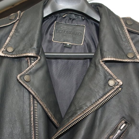 NWOT - BLADE BIKER ANTIQUE LEATHER JACKET - S - Picture 7 of 15